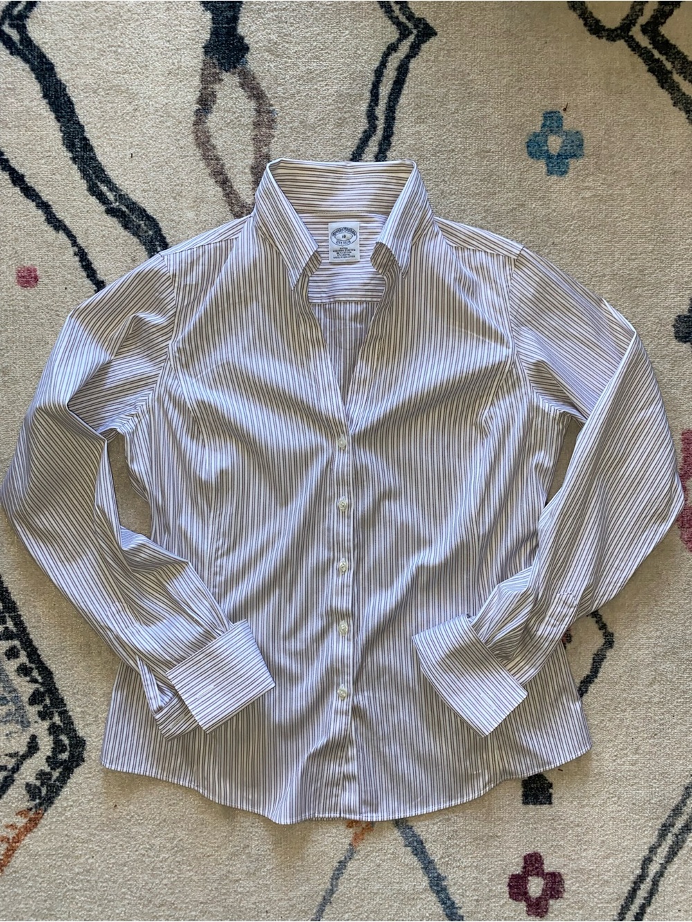 Brooks Brothers Fitted Non-Iron Stretch Button-Up Size 10